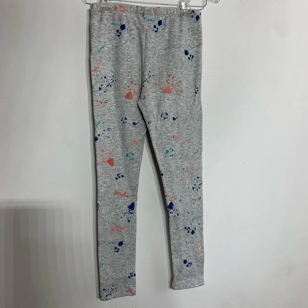 Gymboree Fleece lined paint splat Cotton pants large kids girls